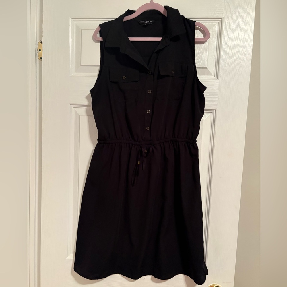 Mario Serrani Black Sleeveless Dress